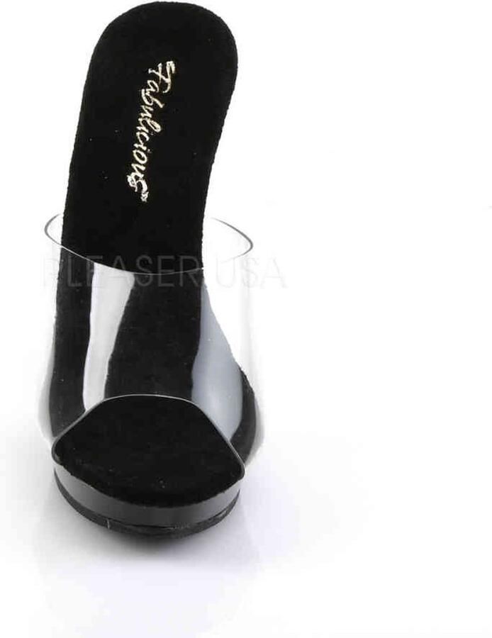 Fabelicious Fabulicious Muiltjes met hak 36 Shoes LIP 101 Zwart Transparant - Foto 3