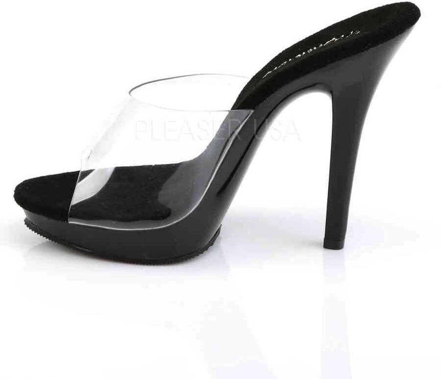 Fabelicious Fabulicious Muiltjes met hak 41 Shoes LIP 101 Zwart Transparant