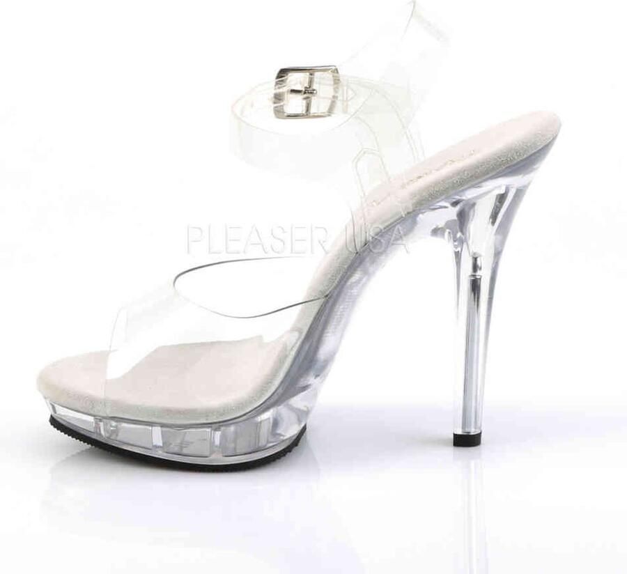 Fabelicious Fabulicious Sandaal met enkelband 44 Shoes LIP 108 Zwart Zilverkleurig