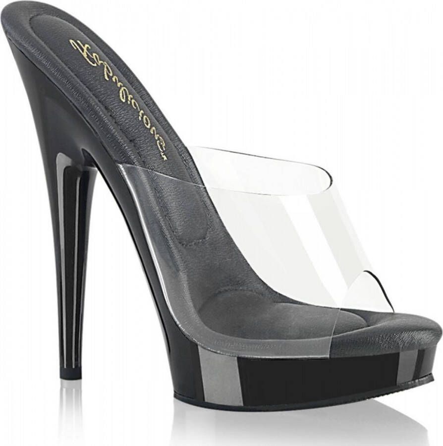 Fabelicious Fabulicious Muiltjes 40 Shoes SULTRY 601 Zwart Transparant