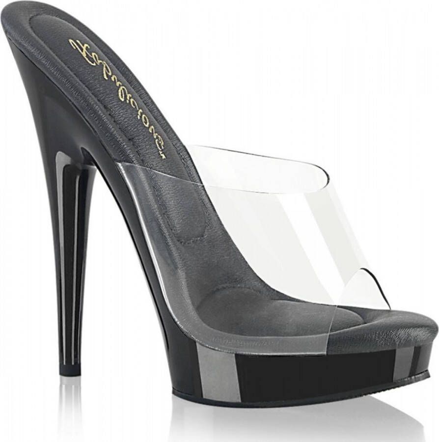 Fabelicious Fabulicious Muiltjes 41 Shoes SULTRY 601 Zwart Transparant