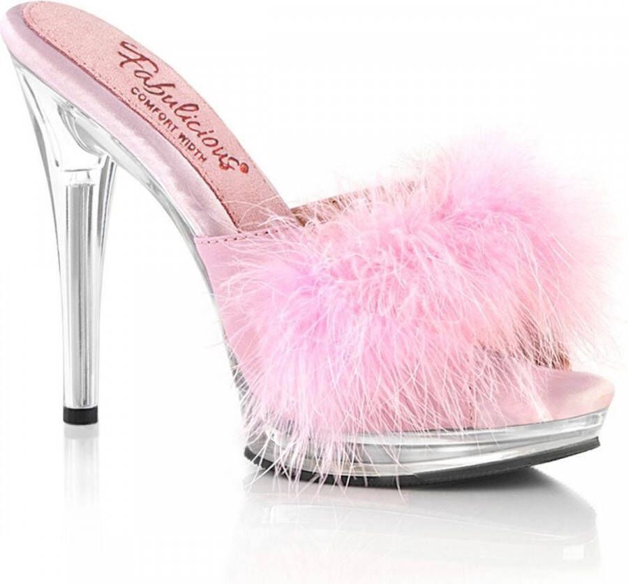 Fabelicious Fabulicious Muiltjes met hak 35 Shoes GLORY 501F 8 Roze Transparant