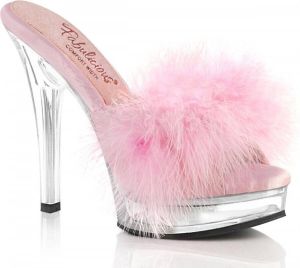 Fabelicious Fabulicious Muiltjes met hak 35 Shoes MAJESTY 501F 8 Roze Transparant