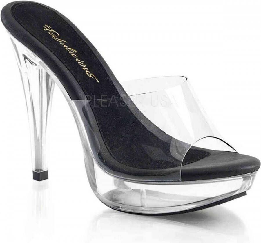 Fabelicious Fabulicious Muiltjes met hak 36 Shoes COCKTAIL 501 Zwart Transparant