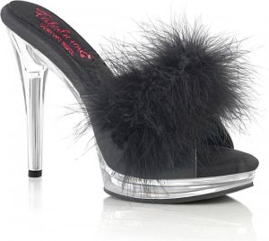 Fabelicious Fabulicious Muiltjes met hak 36 Shoes GLORY 501F 8 Zwart Transparant