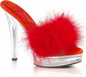 Fabelicious Fabulicious Muiltjes met hak 38 Shoes MAJESTY 501F 8 Rood Transparant