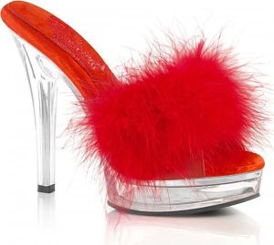 Fabelicious Fabulicious Muiltjes met hak 39 Shoes MAJESTY 501F 8 US 9 Rood Transparant