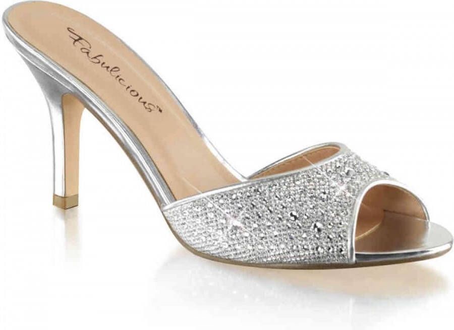 Fabelicious Fabulicious Muiltjes met hak 40 Shoes LUCY 01 Zilverkleurig