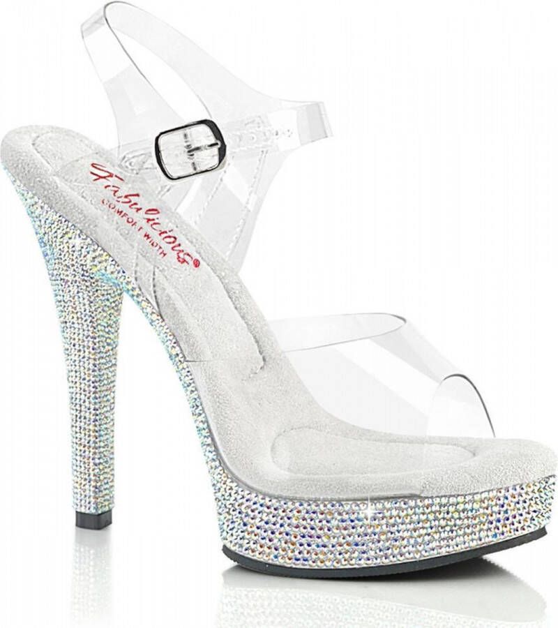 Fabelicious Fabulicious Sandaal met enkelband 35 Shoes MAJESTY 508DM Transparant Zilverkleurig