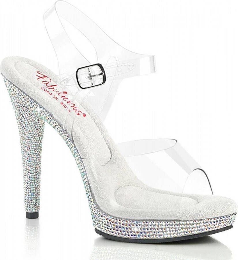 Fabelicious Fabulicious Sandaal met enkelband 36 Shoes GLORY 508DM Transparant Zilverkleurig