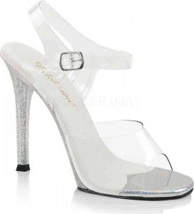 Fabelicious Fabulicious Sandaal met enkelband 39 Shoes GALA 08MG Zilverkleurig Transparant
