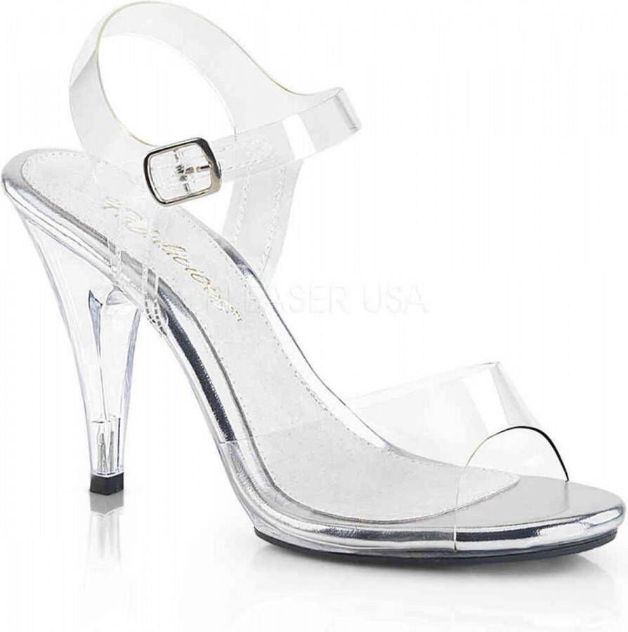 Fabelicious Fabulicious Sandaal met enkelband 41 Shoes CARESS 408 Transparant Zilverkleurig