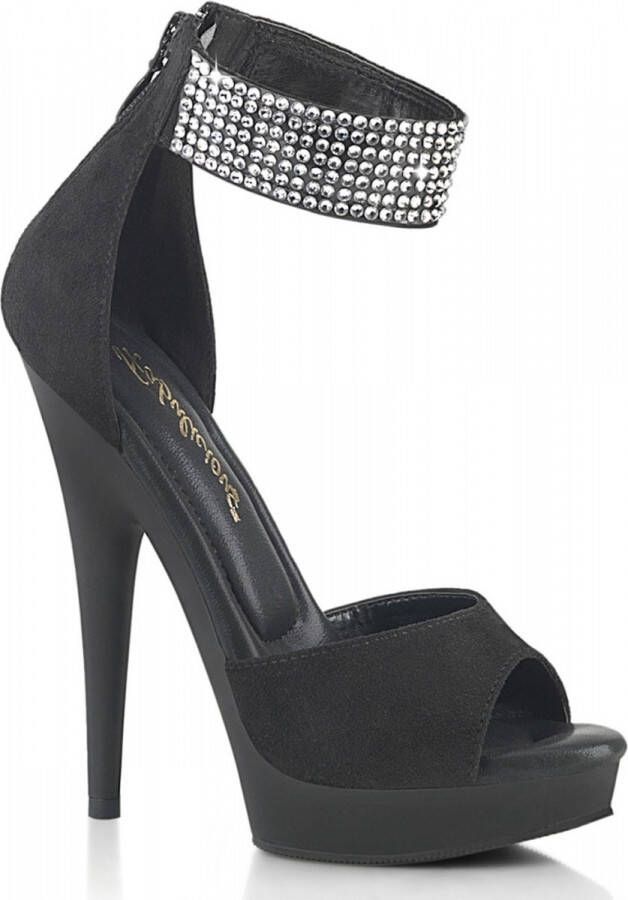 Fabelicious Fabulicious Sandaal met enkelband Paaldans schoenen 35 Shoes SULTRY 625 Zwart