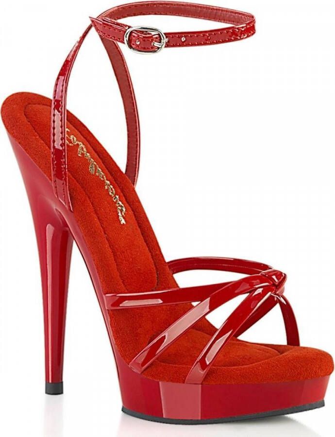 Fabelicious Fabulicious Sandaal met enkelband Paaldans schoenen 38 Shoes SULTRY 638 Rood