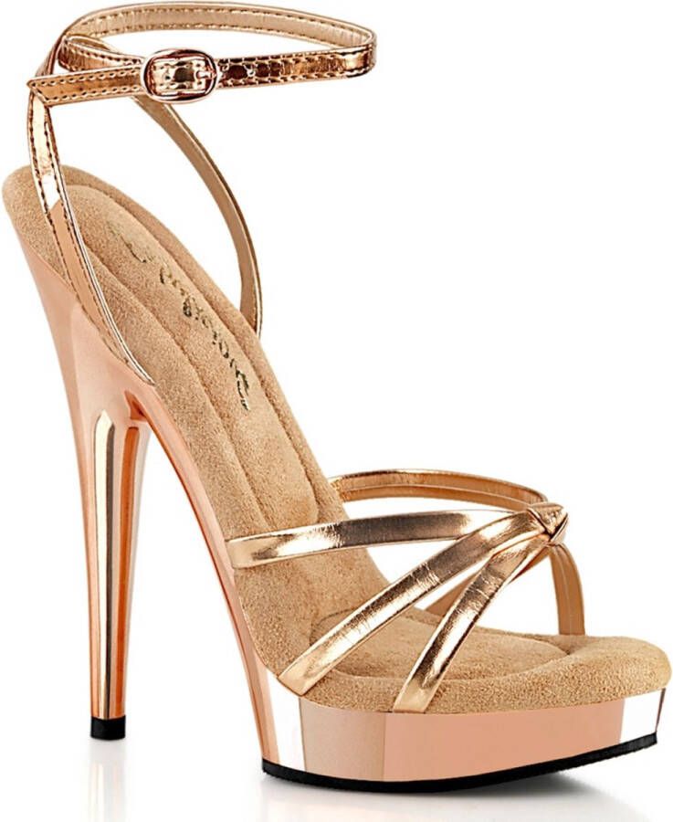 Fabelicious Fabulicious Sandaal met enkelband Paaldans schoenen 39 Shoes SULTRY 638 Champagne Goudkleurig