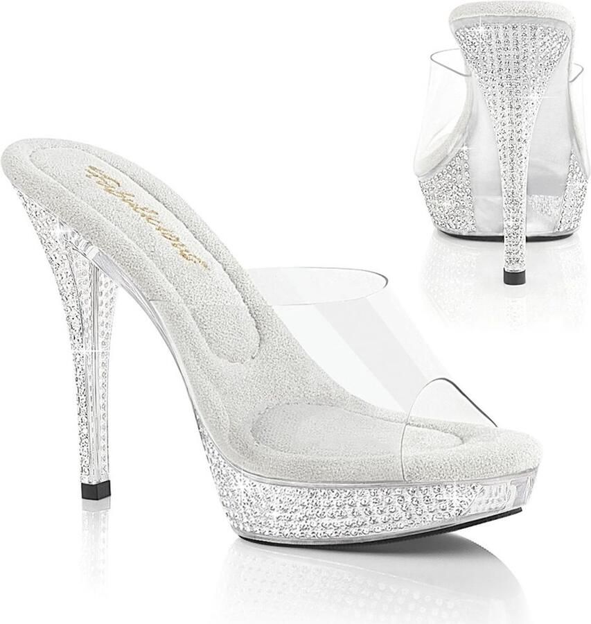 Fabulicious ATHENA501 Muiltjes met hak 37 Shoes Wit Transparant