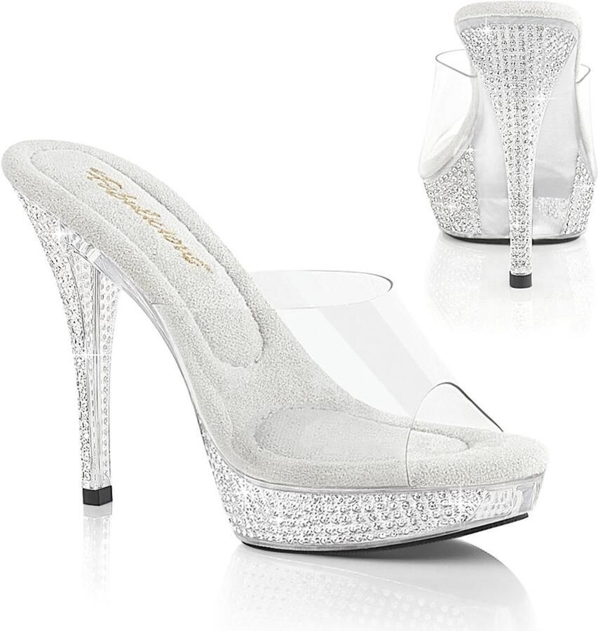 Fabulicious ATHENA501 Muiltjes met hak 41 Shoes Wit Transparant