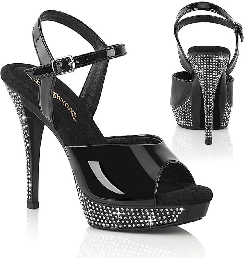 Fabulicious ATHENA509 Sandaal met enkelband 36 Shoes Zwart