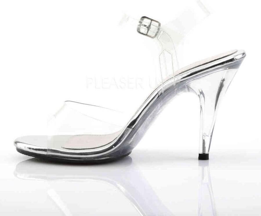 Fabelicious Fabulicious Sandaal met enkelband 40 Shoes CARESS 408 Transparant Zilverkleurig - Foto 2