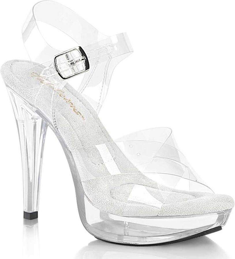 Fabulicious COCKTAIL-507 Sandaal met enkelband 45 Shoes Transparant