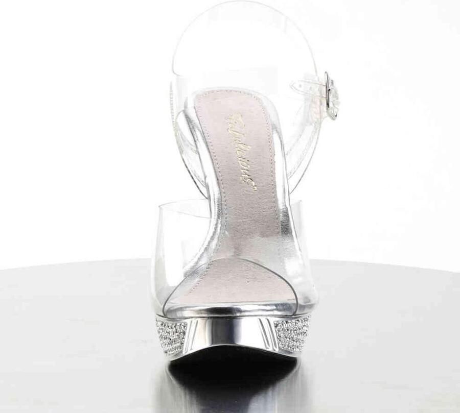 Fabelicious Fabulicious Sandaal met enkelband 35 Shoes ELEGANT 408 Transparant Zilverkleurig