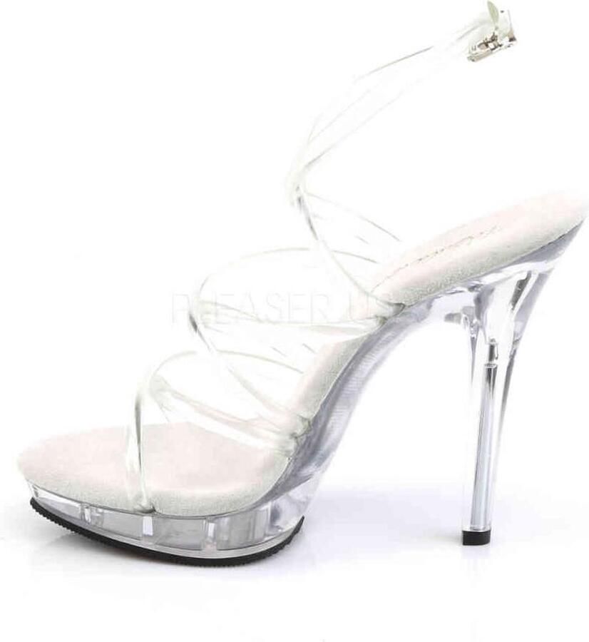 Fabelicious Fabulicious Sandaal met enkelband 42 Shoes LIP 106 Transparant Zilverkleurig