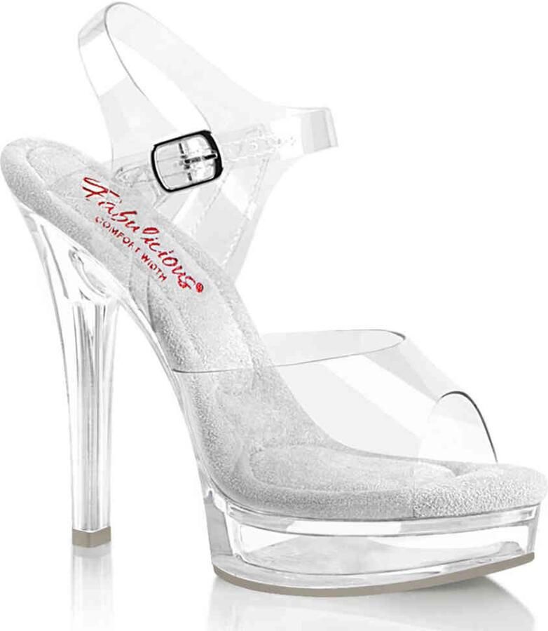 Fabulicious MAJESTY508 Sandaal met enkelband 35 Shoes Wit Transparant
