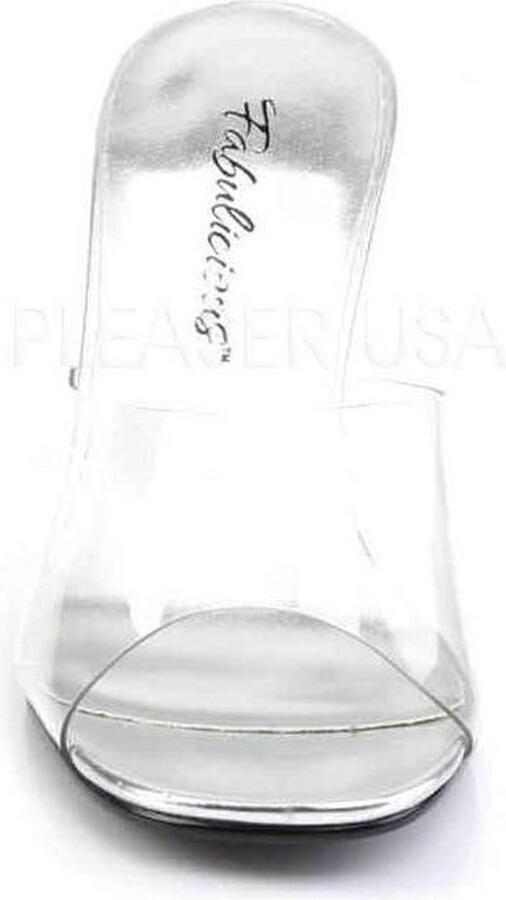 Fabelicious Fabulicious Muiltjes met hak 37 Shoes ROMANCE 301 Zilverkleurig Transparant