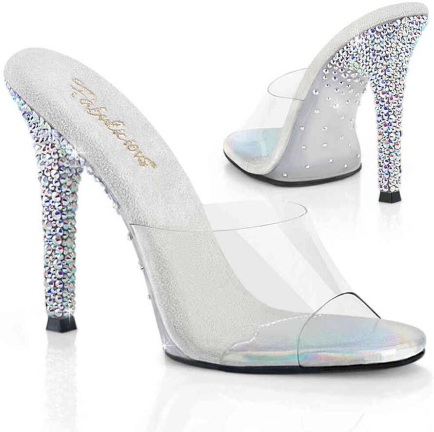 Fabulicious GALA01DSP Muiltjes met hak 41 Shoes Transparant Zilverkleurig