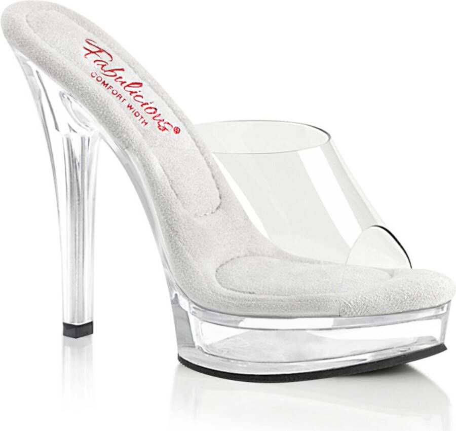 Fabulicious MAJESTY-501 Muiltjes met hak 35 Shoes Transparant Wit