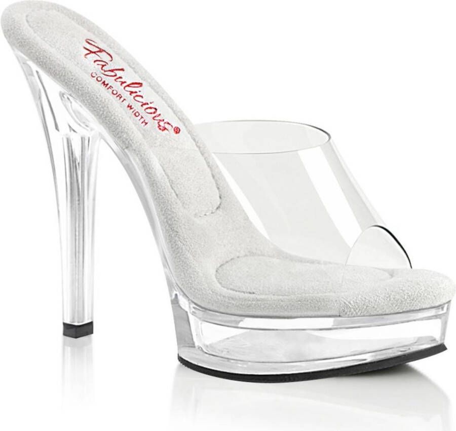 Fabulicious MAJESTY-501 Muiltjes met hak 39 Shoes Transparant Wit