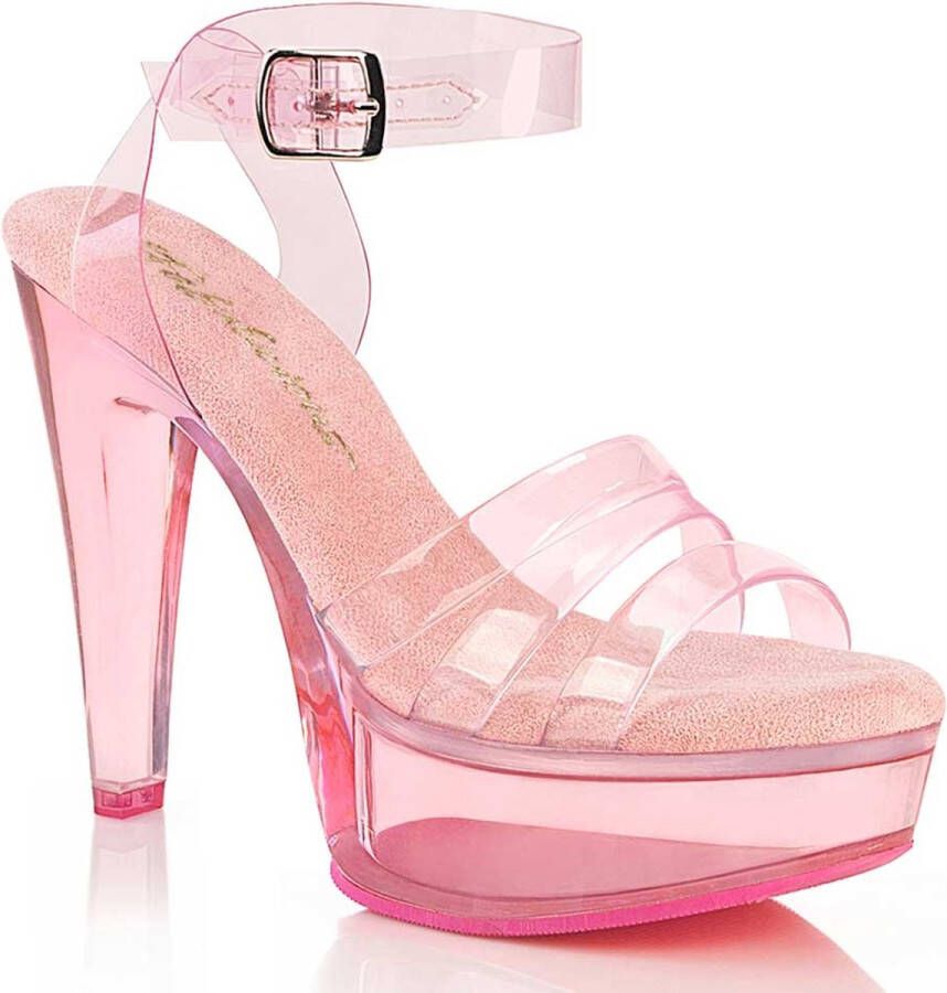 Fabulicious MARTINI-505 Sandaal met enkelband 37 Shoes Transparant Roze