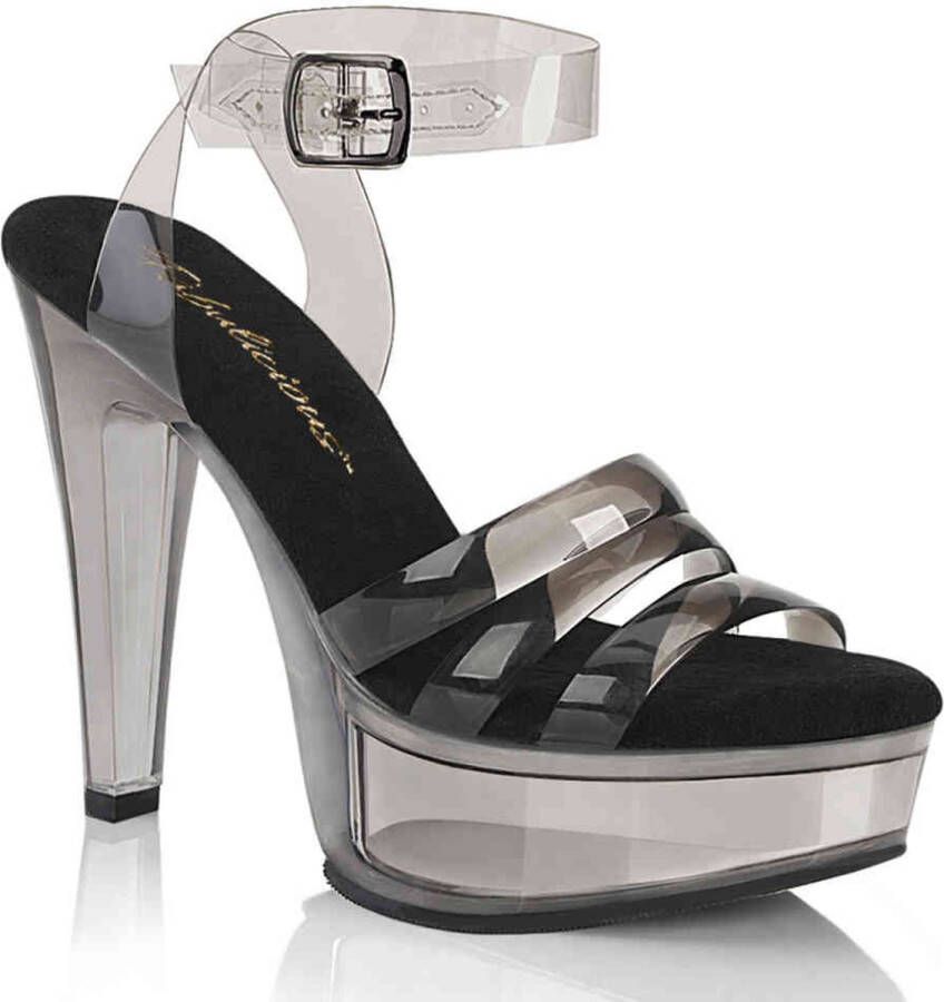 Fabulicious MARTINI-505 Sandaal met enkelband 37 Shoes Transparant Zwart