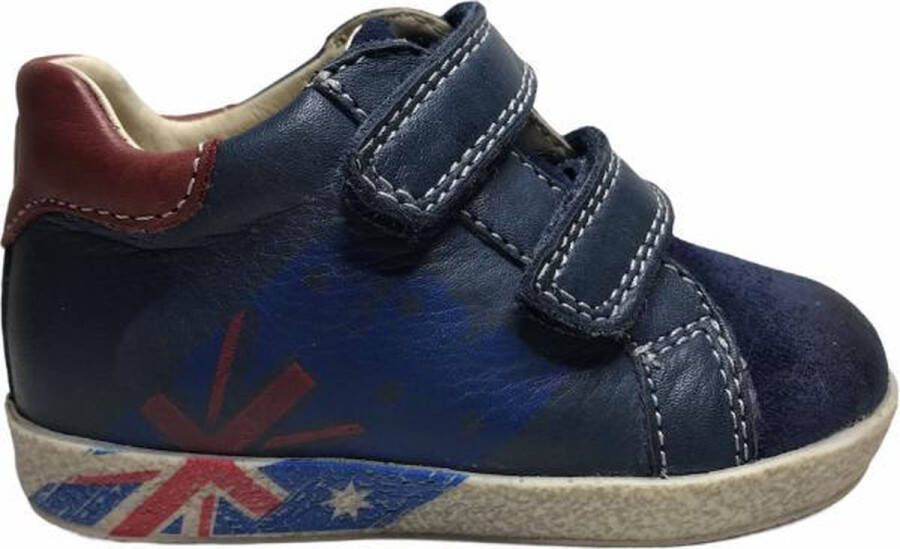 Falcotto 2 velcro's Australian flag lederen sneakers Cris navy mt 21