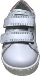 Falcotto velcro's zilveren prints lederen sneakers Mervi Wit