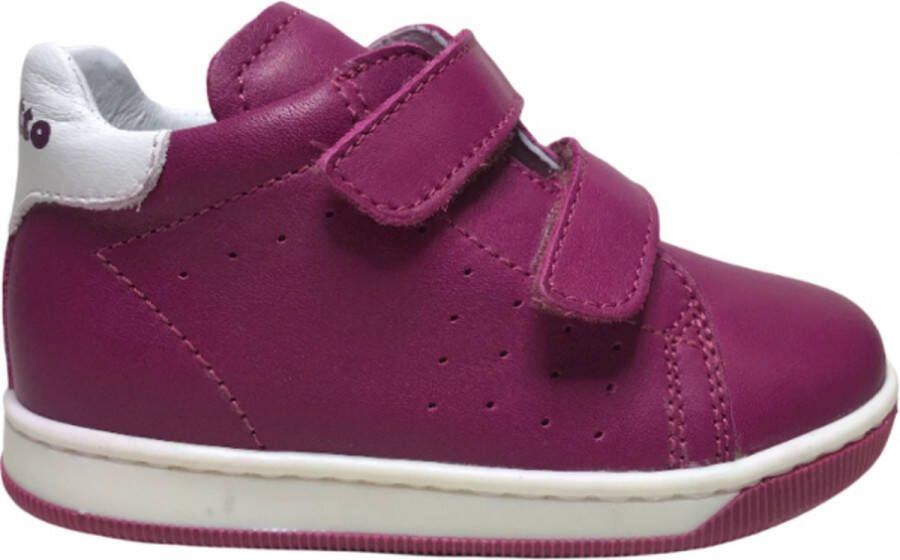 Falcotto meisje lederen velcro's sneaker bosbes Smith