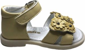 Falcotto bloempjes sandalen puppy geel