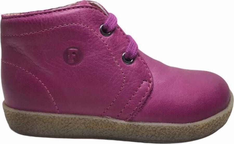 Falcotto effen lederen veter schoenen 1195 fuxia
