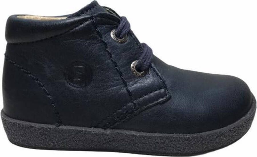 Falcotto effen lederen veter schoenen 233 navy - Foto 6
