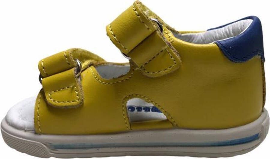 Falcotto 2 velcro's witte ster lederen sandalen Elios geel mt 19 - Foto 3