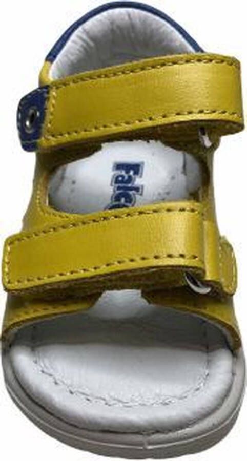 Falcotto 2 velcro's witte ster lederen sandalen Elios geel mt 19 - Foto 4