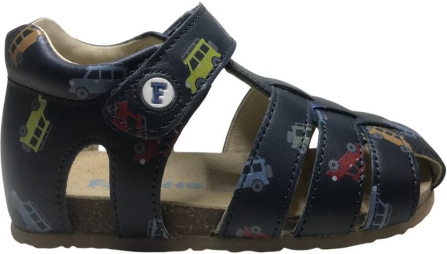 Falcotto Alby velcro lederen sandalen- jeeps navy multi