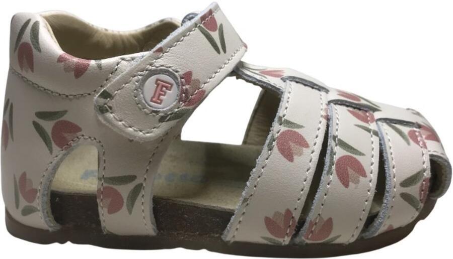 Falcotto Alby velcro lederen sandalen- tulpen beige roze