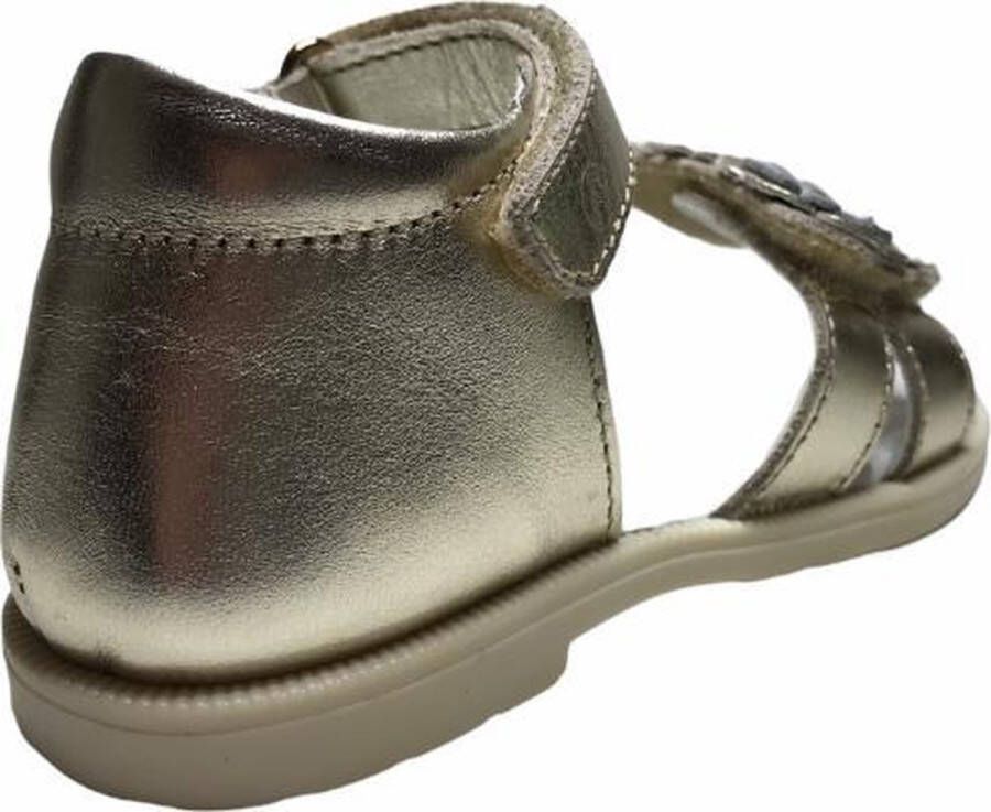 Falcotto bloempjes lederen sandalen Puppy goud