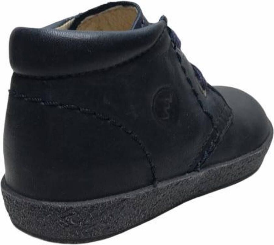 Falcotto effen lederen veter schoenen 233 navy