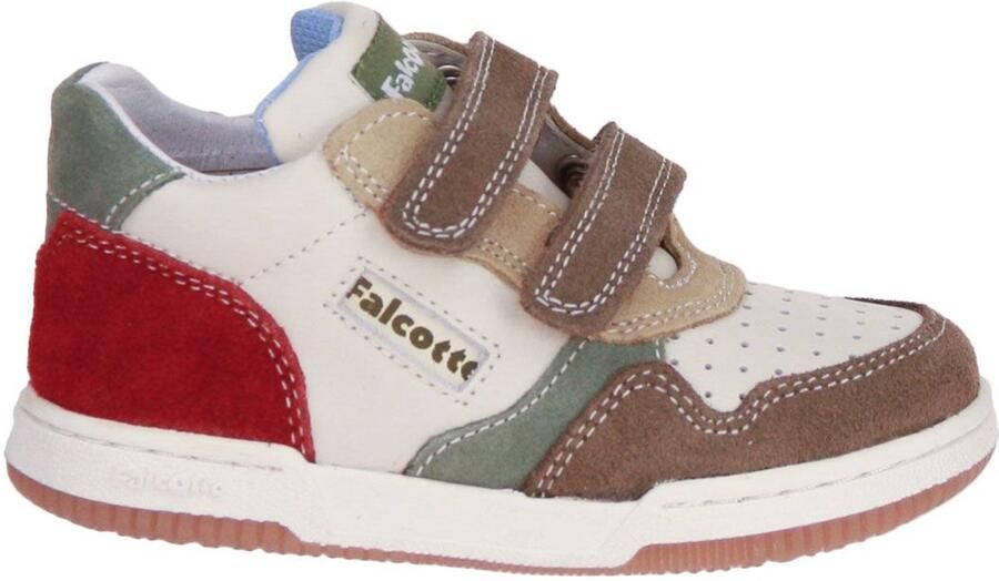 Falcotto Klip Velcroschoen Beige-Bruin