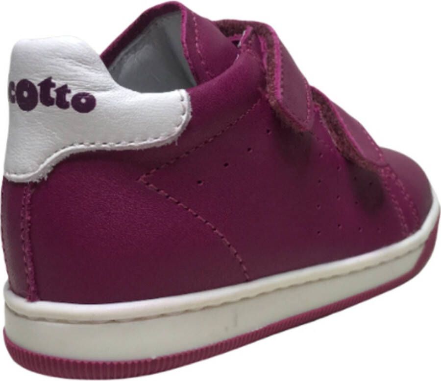 Falcotto meisje lederen velcro's sneaker bosbes Smith