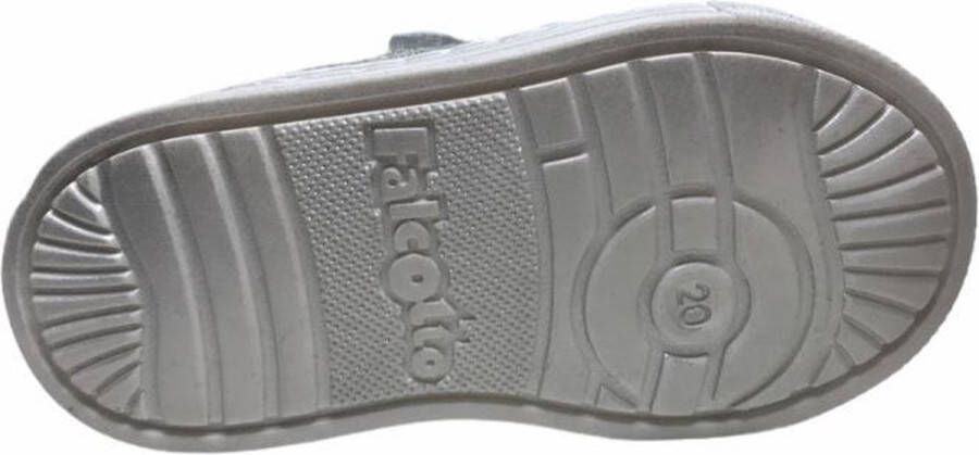 Falcotto meisje velcro lederen sneakers sirio wit zilveren ster - Foto 4