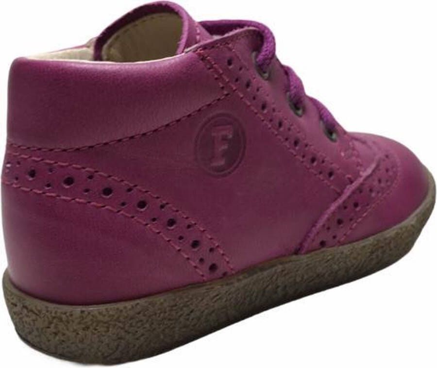 Falcotto oxford lederen veter schoenen 4177 fuxia