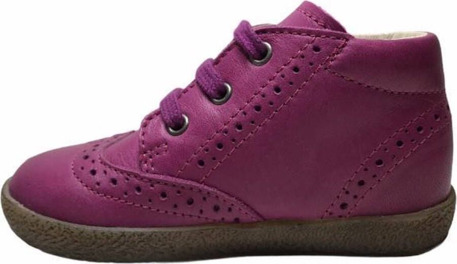 Falcotto oxford lederen veter schoenen 4177 fuxia - Foto 4